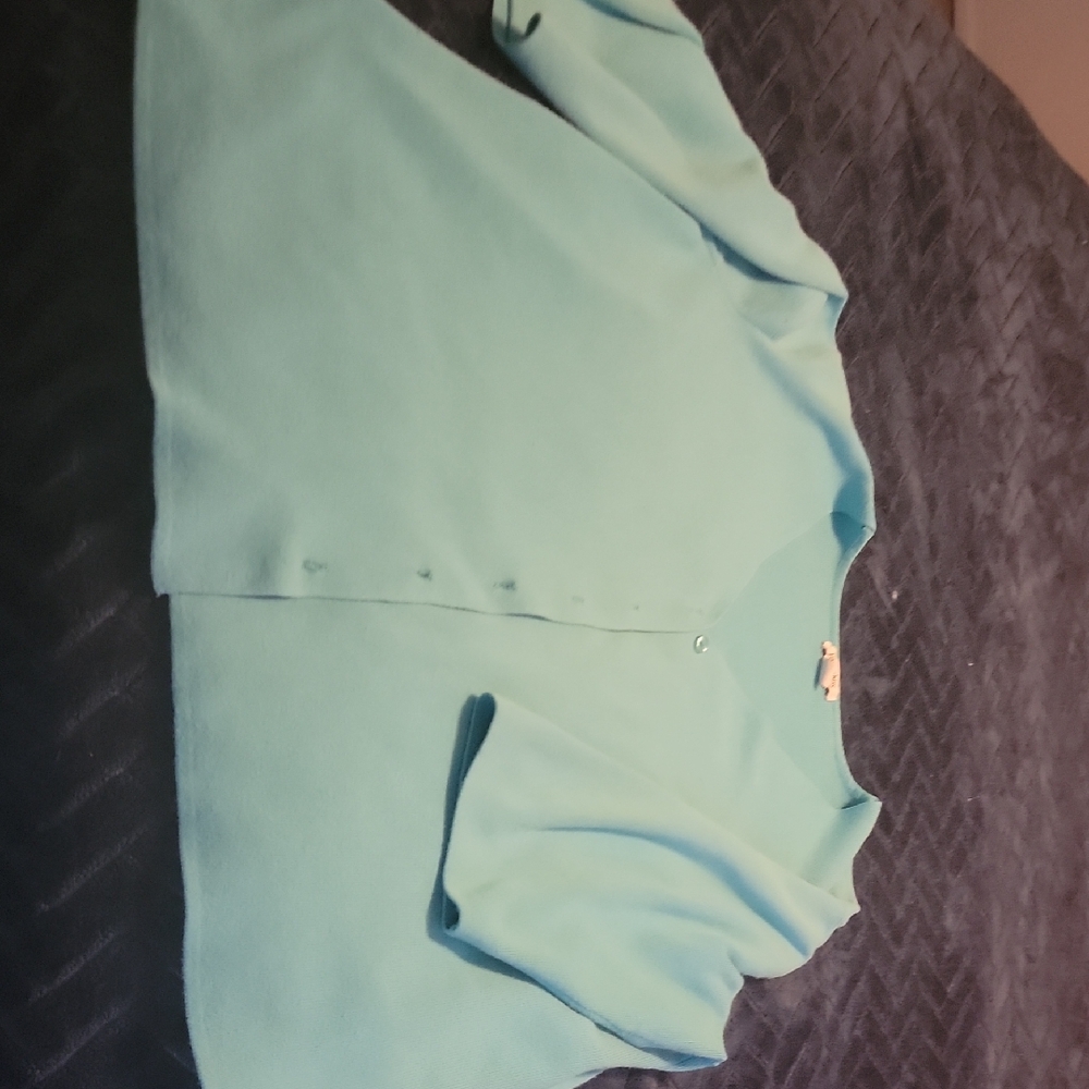 Light Turquoise Cardigan Sweater